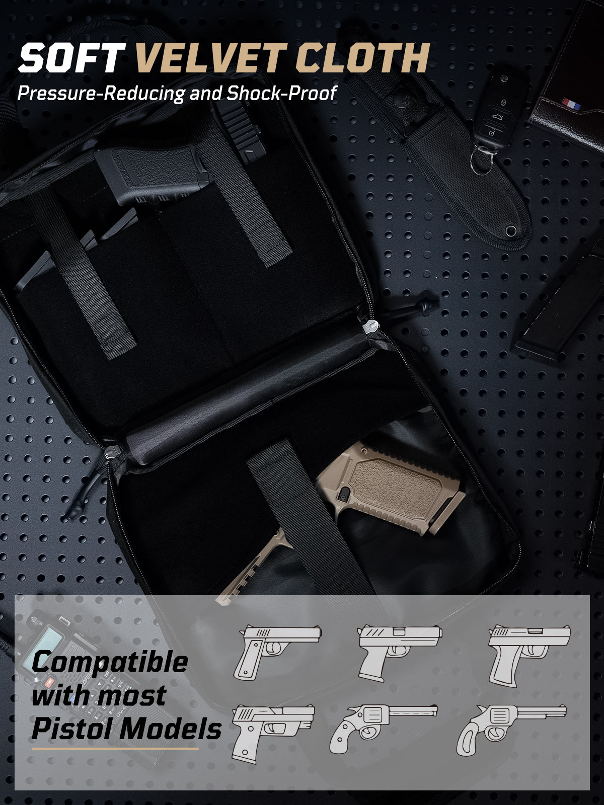 1TG Tactical Thickened Handle Pad Pistol Bag